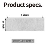 Fiberglass Mat,1.5 Oz,5 Yards X 38' Wide, Fiberglass Chopped Strand Mat for Polyester, Vinyl Ester Resins - Image 3